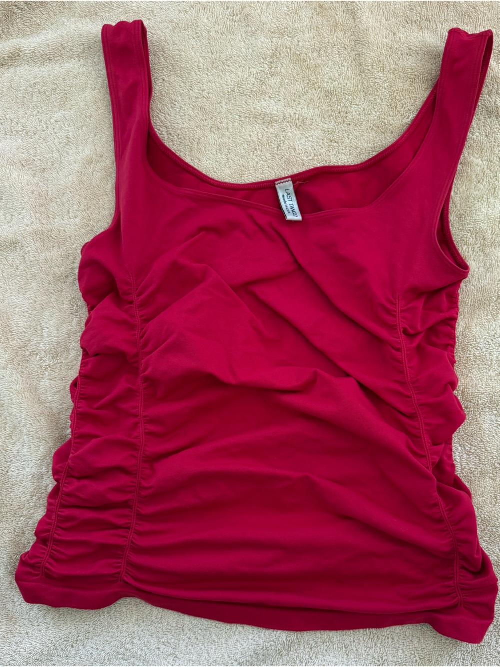 Women’s red Ruched Tank Top